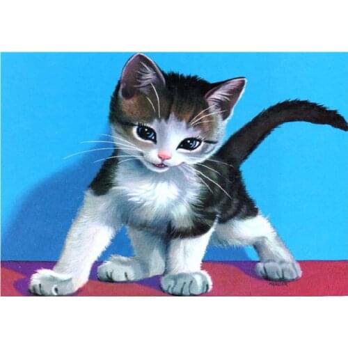 Full round diamond painting Animal cat 5D DIY diamond embroidery mosaic landscape art kit home decoration gift