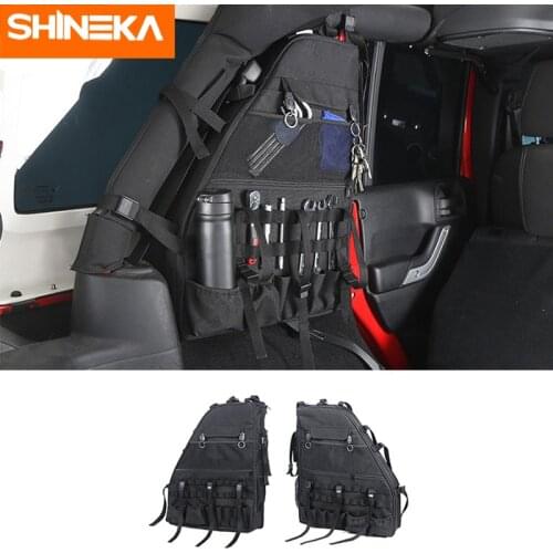 SHINEKA Stowing Tidying for Jeep Wrangler JK 2007-2017 Canvas Side Door Anti-Roll Storage Bag for Jeep Wrangler JK
