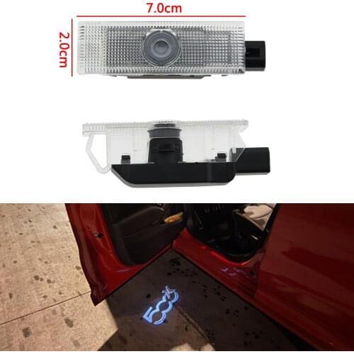 Car Door Welcome Light Projector 500x Logo For Fiat 500L And PUNTO-01 Logo Laser Ghost Shadow Lamp