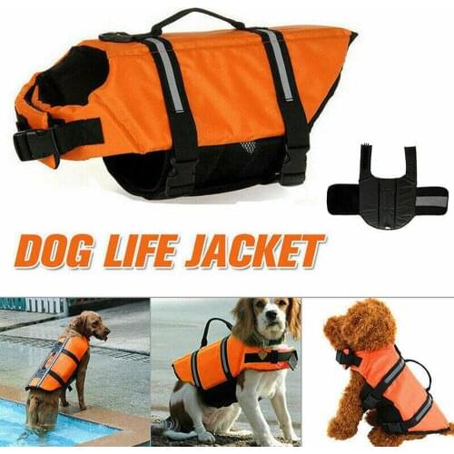 Summer Pet Dog Life Vest Jacket Adjustable Dog Swimming Reflective Safe Vest Pet Life Preserver Dog Swimsuit Pet Supplies