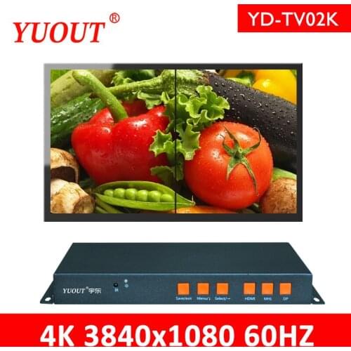 YUOUT YD-TV102K 4k3840x1080 60Hz projector video splicer HDMI video wall controller dual-screen extended picture video processor