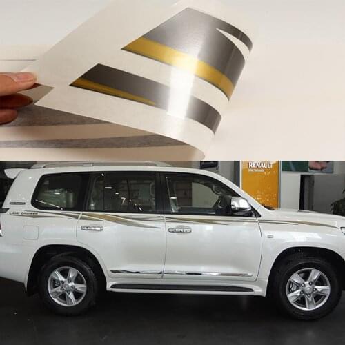 Vinyl Decal Car Body Side Wrap Full Color Sticker For Toyota Land Cruiser LC200 2008-2015 Car decoration accessories Sticker set