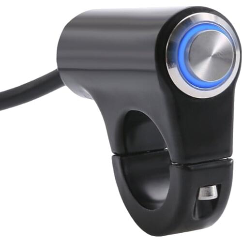 Motorcycle Handlebar ON/OFF Headlight Switch 7/8" 22mm LED Fog Spot Light DC 12V 10A Waterproof Aluminum Alloy Switch