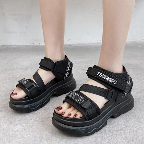 Rimocy New Summer Vogue Platform Beach Sandals Women Plus Size 35-43 Comfortable Thick Bottom Sandalias Woman Casual Shoes
