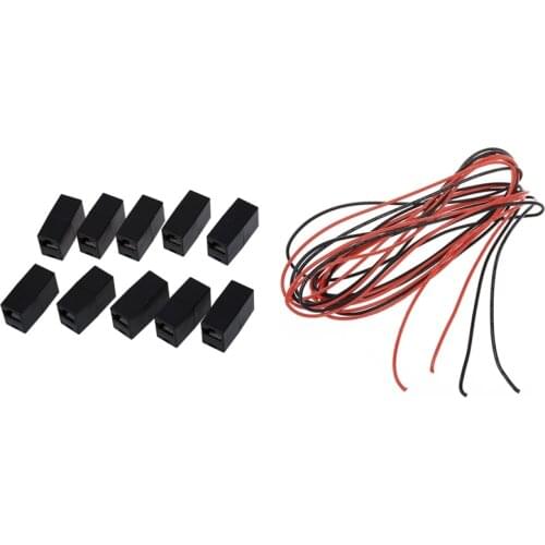 2PCS 3M 18 Gauge AWG Silicone Rubber Wire Cable with 10PCS Plastic RJ45 8P8C Female to Female LAN Couplers
