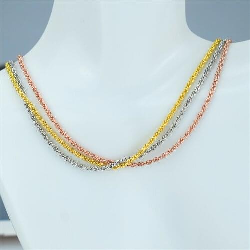 2021 new simple matching pendant necklace water wave chain twist chain fashion personality