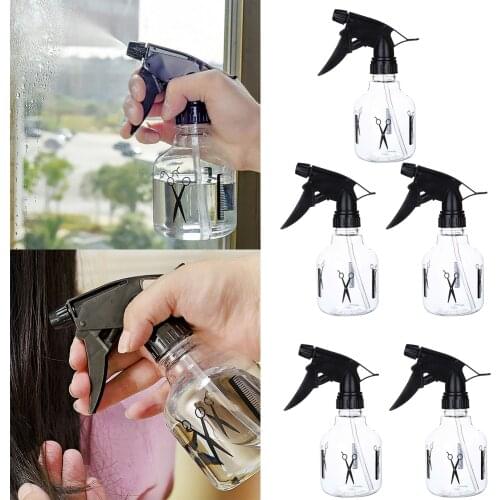 5PCS 250ml Leak-free Refillable Plastic Watering Water Spray Bottle for Indoor Outdoor Potted Plants Succulent Ferns Orchids