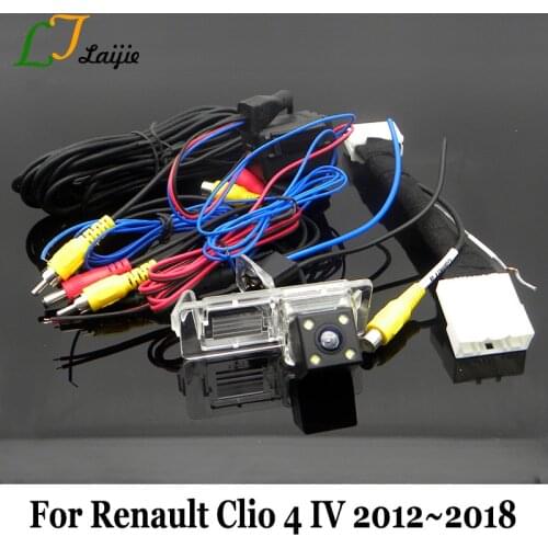 Car Backup Camera For Renault Clio 4 IV 2012~2018 / OEM Monitor Compatible Rear View Camera With 24Pin Adapter Cable