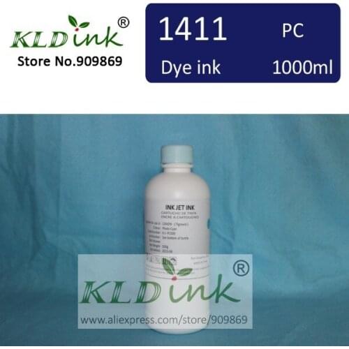 [ KLD Ink ] 1PCS x 1000ml Compatible BCI-1411 BCI1411 PHOTO CYAN Dye ink for W7200 W8200 W8400 Large Format Printer