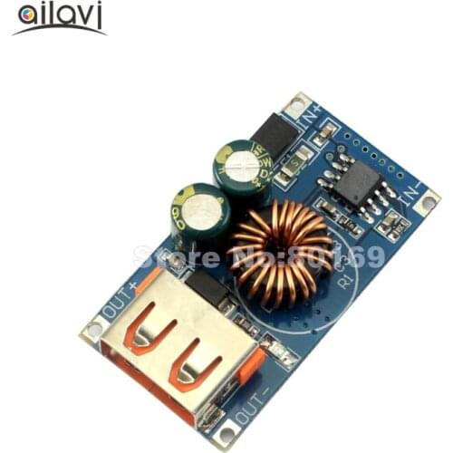 DC-DC Power Buck Module 12V24V to QC3.0 Fast Charging Single USB Charging Converter Board For iPhone Huawei Samsung