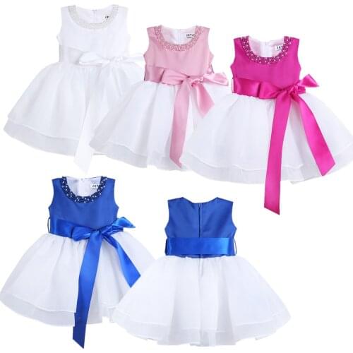 Kids Infant Girl Flower Dress Children Flower Girl Dress Baby Clothing Toddler Elegant Dress Vestido Infantil Formal Party Dress