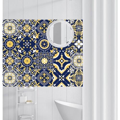 DIY Mosaic Wall Simulation Tiles Stickers 3D Kitchen Wall Sticker Bathroom Toilet Adhesive Waterproof PVC Wallpaper Waist Line