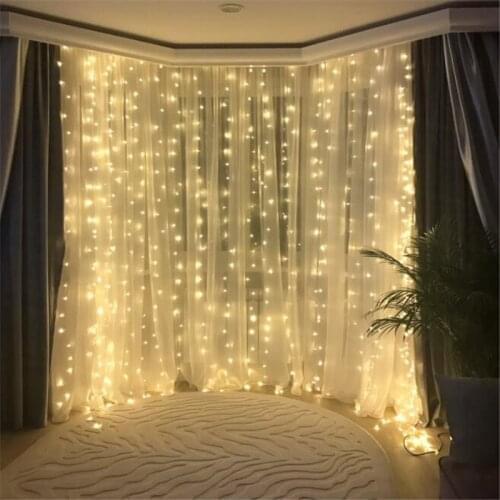 3*3M 300LED Curtain light Fairy Icicle String Lights Living Room Festival Holiday light for Wedding/Party/Valentines Decoration