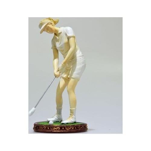 Creative Ladies Character Sports Golf Office Decoration Craft Euro-style Studio Wine Cabinet home living room porch wooden