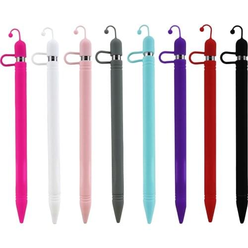 Cute Soft Silicone Protective Pouch Cap Holder Nib Cover Protective case Skin For Apple Pencil ApplePencil Case for iPad Tablet