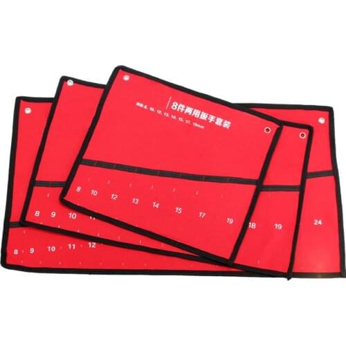 Multi-Pockets Oxford Canvas Ratchet Wrench Tool Storage Bag Case Holder Rolling Hanging Suite