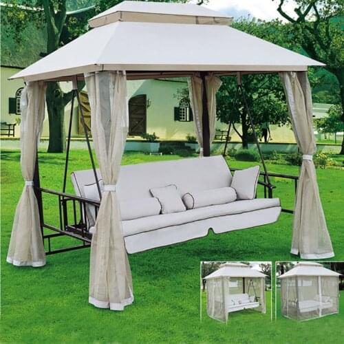 MSY-612 Multifunctional Outdoor Furniture Outdoor Three-Person Swing Sofa Sunbed Waterproof Sunscreen Sunbed Outdoor Beach Sofa