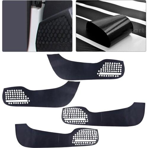 Black 4pcs Car Front & Rear Doors Protection Anti-Kick Pad Mat Sticker Fit For VW Jetta 6 MK6 2013 2014 2015 2016 2017