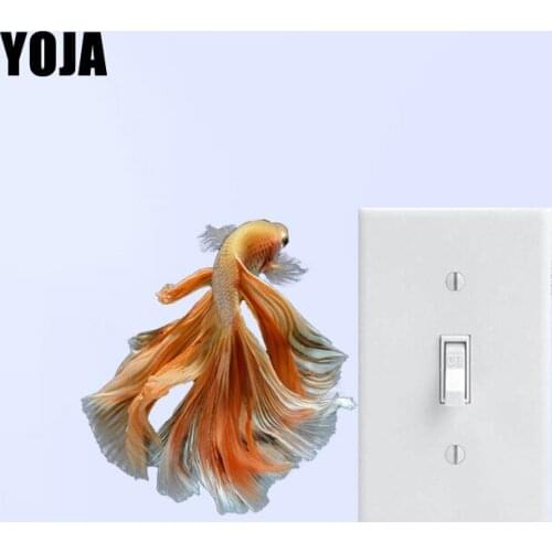 YOJA Wonderful Cartoon Orange Fish Wall Sticker Switch PVC Decal Home Decor 11SS0182