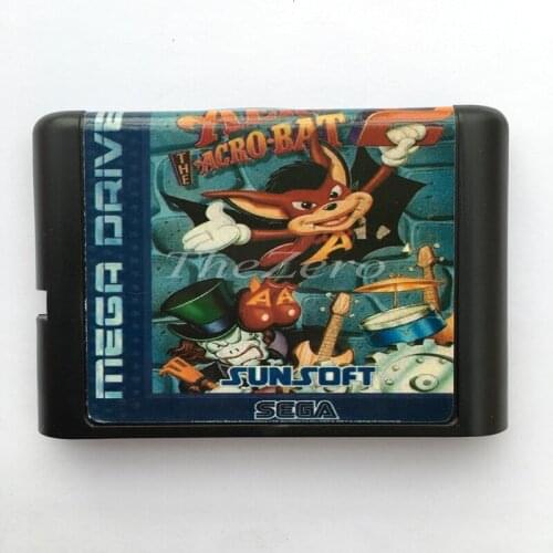 Aero the Acro-Bat EU/JAP Shell for 16 bit Game Card for Genesis System for Sega Mega Drive