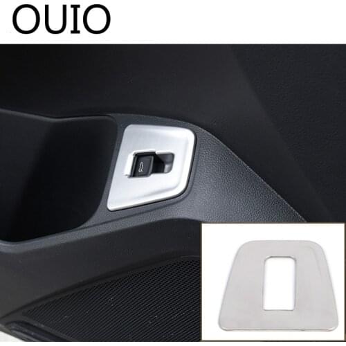 OUIO 1pcs Stainless Steel Trunk Switch Button Panel Covers Stickers Auto For Volkswagen VW Tiguan Mk2 2016 2017 2018 Accessories