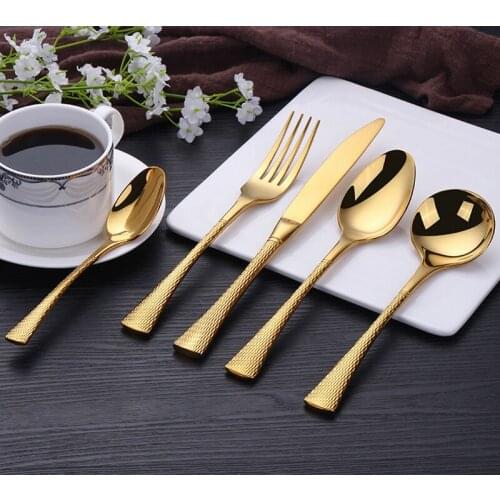 Five European steak cutlery knife and fork two piece set domestic stainless steel knife fork spoon set Western tableware