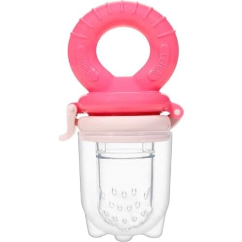 Pink Fruit Strainer with Baby fruit tanışıp safely fruit yemesini ensures baby being absorbed by healthy