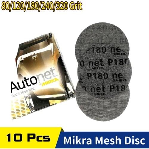 3'' 4'' 5'' 6 ''9'' Dust Free Mesh Sanding Discs Anti-blocking Hook & Loop Dry Grinding Abrasive MIRKA Sandpaper 80 to 320 Grit