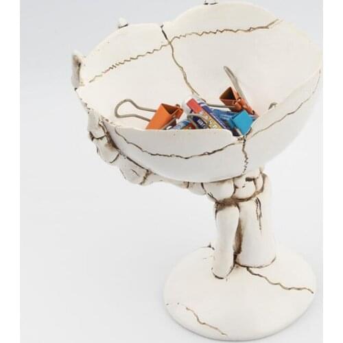 Skull Hand Storage Tray Box Case Food Skeleton Organizer Hotel Decoration