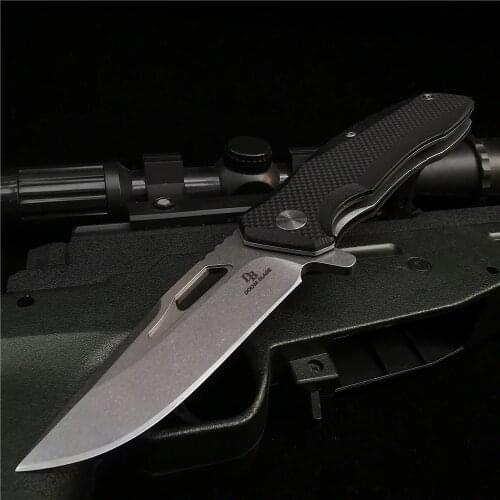 7.99 Inch D2 Folding Knife, Pocket Knife, Outdoor Forest Hunting Knife, with Wallet, Open Pocket, Peeling Sharp and Durable