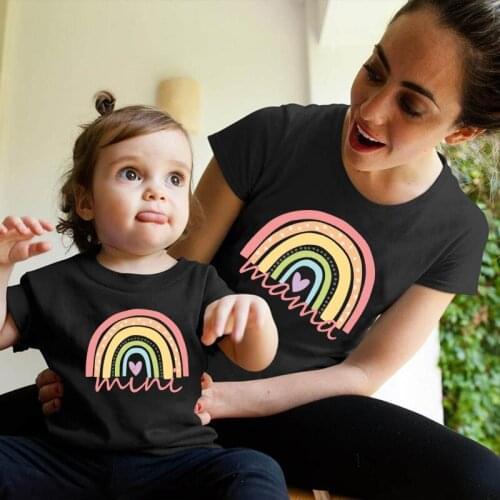 Family Matching clothes T shirt Cotton lovely family Look mommy and daughter matching clothes mother and me clothes Family look