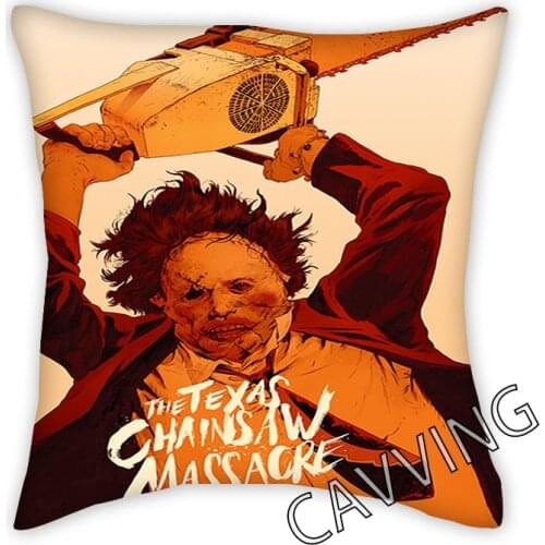Texas Chainsaw Massacre 3D Printed Polyester Decorative Pillowcases Throw Pillow Cover Square Zipper Pillow Cases Fans Gifts