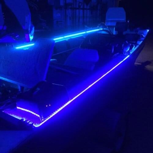16FT MARINE BOAT BLUE IP67 WATERPROOF LED STRIP LIGHTS Kayak Boat Fishing LED Light Kit Cool White Warm White Blue