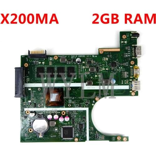 X200MA N2920/N2930/N2940 CPU 2GB RAM Mainboard For ASUS F200MA F200M X200M X200MA laptop Motherboard 100% Tested Free Shipping