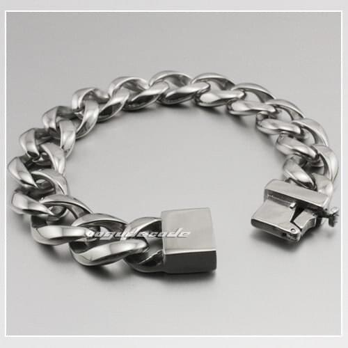 Sample Order 8.4" Cool 316L Stainless Steel Mens Bracelet 5D005 Length Customizable