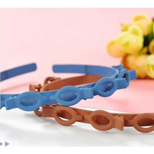Women Girls Plastic Hairband With Clips Solid Color Bangs Hairpin Headwear Headband Hairstyle Hair Hoop Hair Accessories
