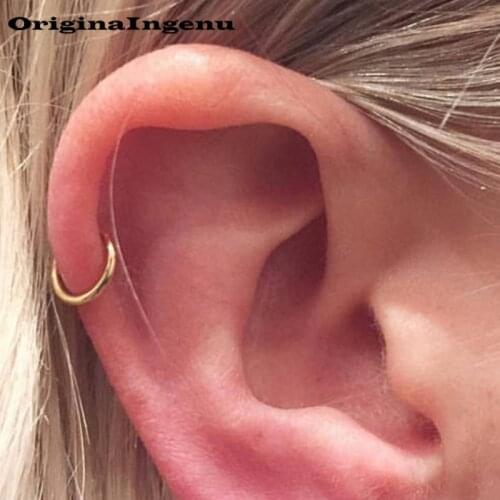 925 Silver Ear Cuff Gold Filled Jewelry Handmade Real Piercing Earrings Oorbellen Pendientes Boho Earrings For Women