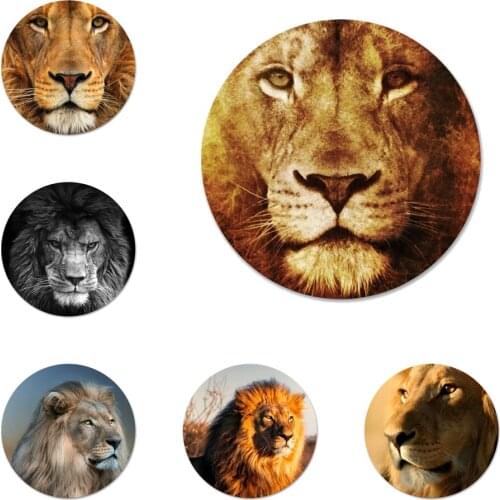Animals The lion Icons Pins Badge Decoration Brooches Metal Badges For Clothes Backpack Decoration
