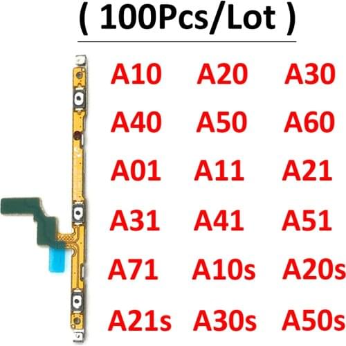 100PCS For Samsung A21S A01 A11 A10S A20S A30S A51 A10 A20 A30 A50 A60 A70 Power Switch On/Off Volume Key Button Flex Cable