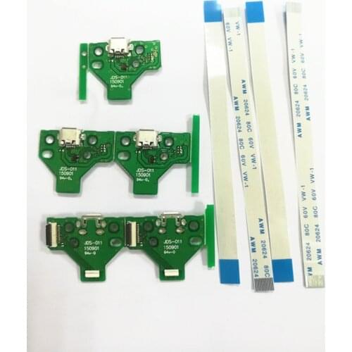 100Pcs/Lot New JDS001 JDS002 F001-V1 JDS040 JDS055 Charging Port With 12PIN 14 PIN Cable For PS4 Slim Pro Circuit Board