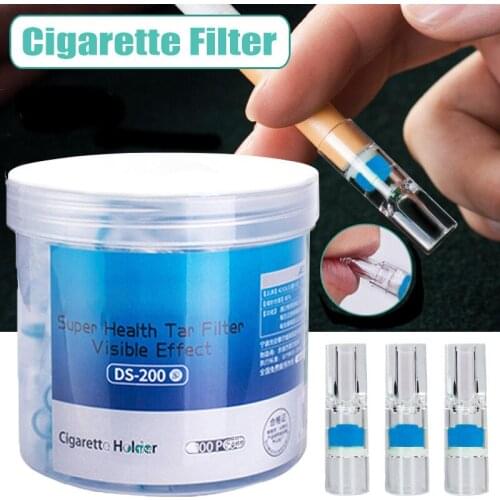100PCS Universal Thick and Slim Cigarettes Smoking Pipe Filter Cigarette Tobacco Tar Reduce Filter Smoking Cigarette Accessories