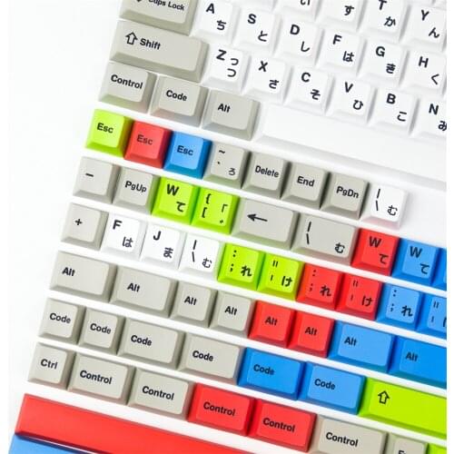 161 Keys Japanese Root PBT Keycaps Cherry Profile Sublimation Gray Black Colour For Cross Switch Gaming Mechanical Keyboard