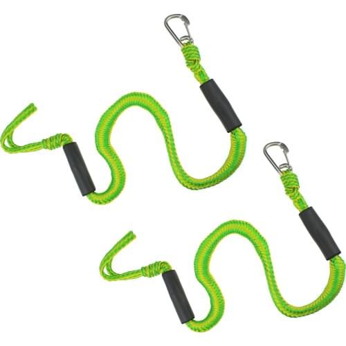 2pcs Bungee Dock Line with Clip Stretchable Bungee Cord for Boat Kayak Jet Ski Surfboard Pontoon