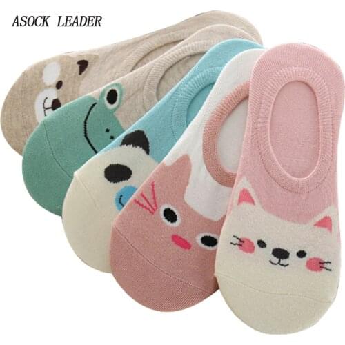 5 Pairs/Lot 2018 Summer New Cotton Womens Sock Creative Cartoon Animal Face My Neighbor Totoro Socks Casual Fashions Boat Sock