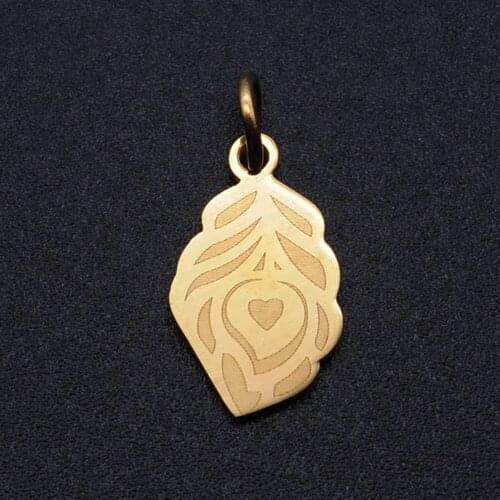 5pcs/lot 100% Stainless Steel Peacock Feather DIY Pendant Charms For Making Necklace Jewelry