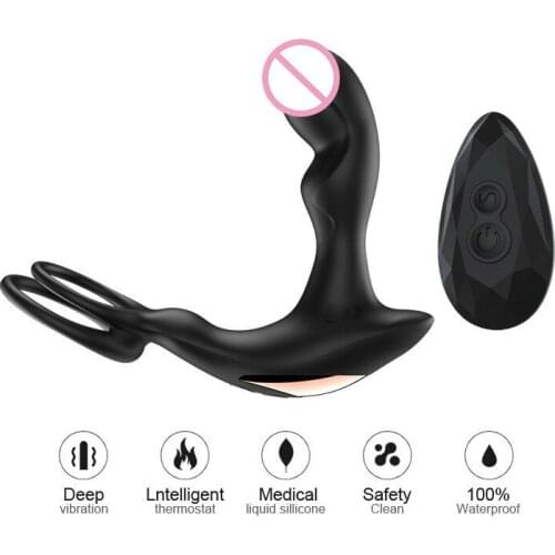 7 speed heating male prostate massage waterproof G-Spot plug butt anal hook Vibrator men penis trainer sex toys for men couples