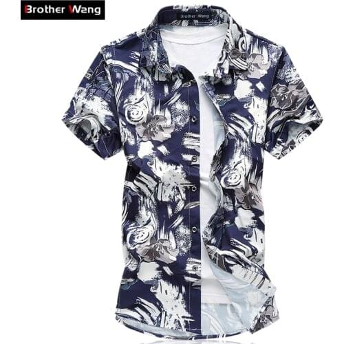 Мужские хлопковые рубашки Brother Wang China At AliExpress