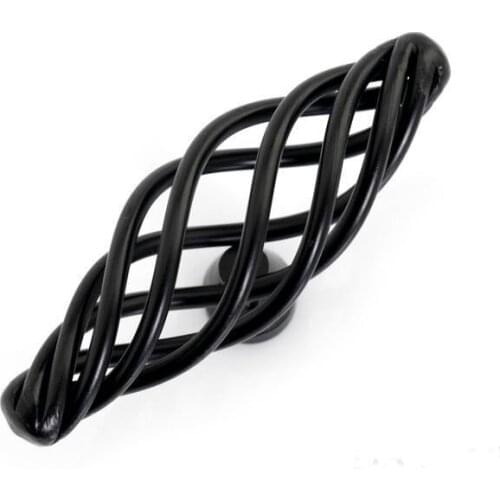 Black Birdcage Kitchen Cabinet Drawer Pull Handle small size ( D:55MM H:32MM )