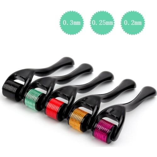 Derma Roller Cosmetic Needling Instrument For Face 540 Titanium Micro Needle 0.25mm Microdermabrasion Roller Includes Free Case