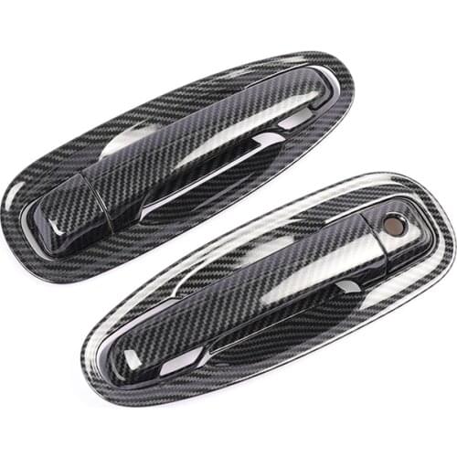 For Toyota Land Cruiser Prado J150 150 2010-2018 ABS Carbon fiber Car Door Handle Door bowl Cover Trim Accessories Styling 16pcs